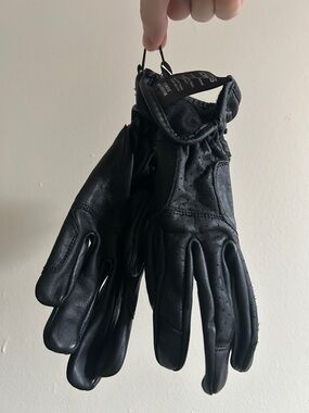 Black Leather Women's Driving Gloves - Classic Perforated Style